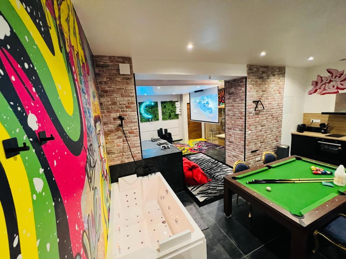 Capsule Street Art - Sauna- Jacuzzi - Playstation 5 - Billard - Netflix - Home Cinema - Terrasse Ντουαί Εξωτερικό φωτογραφία
