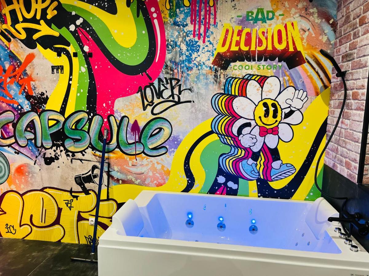 Capsule Street Art - Sauna- Jacuzzi - Playstation 5 - Billard - Netflix - Home Cinema - Terrasse Ντουαί Εξωτερικό φωτογραφία